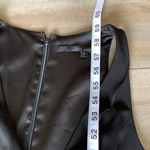 Jay Godfrey Joseph asymmetric ruffle gown black size 4n - Picture 9 of 10